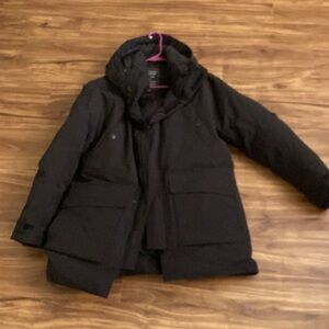 Giordano Black long Puffer Jacket